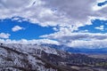 Salt Lake Valley and City panoramic views from the Red Butte Trail to the Living Room, Wasatch Front, Rocky Mountains in Utah Royalty Free Stock Photo