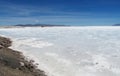 Salt lake view from shore to the horizont Royalty Free Stock Photo