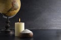 Salt and Light on a Dark Moody Background Royalty Free Stock Photo