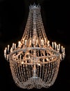 Salt made chandelier in salt mine Wieliczka Royalty Free Stock Photo