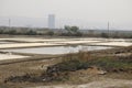 Salt making process from ocean or Concentrating pond 001 Royalty Free Stock Photo