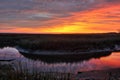Salt Marsh Sunset Royalty Free Stock Photo