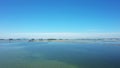 The salt marshes of Missolonghi facing the Mediterranean Sea