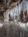 Stalactites and Stalagmites in the former salt mine of Cardona