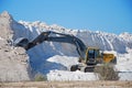 Salt mine and machinery Royalty Free Stock Photo