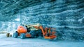 Salt mine elevation machinery Royalty Free Stock Photo