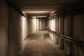 Salt mine passage with white timbering Royalty Free Stock Photo