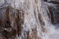 Salt mine terraces in Peru Royalty Free Stock Photo