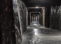 Salt miners corridors deep undeground - Wieliczka Salt Mine Royalty Free Stock Photo