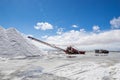 Salt mining equipment Royalty Free Stock Photo