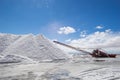 Salt mining equipment Royalty Free Stock Photo