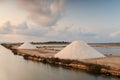 Salt mountain storage at the sea side