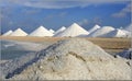 Salt mountains Royalty Free Stock Photo