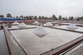 Salt pan in Qigu Salt Mountain, Taiwan Royalty Free Stock Photo