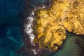 Salt pans in Malta, aerial dorne view