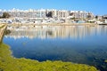 Salt pans and town buildings, Buggiba.