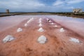 Salt pans in Trapani, Sicily. Italy Royalty Free Stock Photo