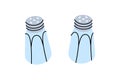 Salt or paper shaker icon. Kitchen tools silhouette. Vector illustration. Royalty Free Stock Photo