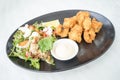 Salt & Pepper Calamari With Salad