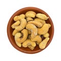 Salt and pepper cashews in a small bowl Royalty Free Stock Photo