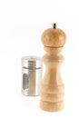 Salt and pepper grinders isolated on white background Royalty Free Stock Photo