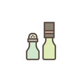 Salt and pepper shaker filled outline icon