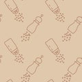 Salt and pepper shaker icons pattern Royalty Free Stock Photo