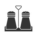 Salt and pepper shakers glyph icon Royalty Free Stock Photo