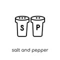 Salt and pepper shakers icon from Furniture and household collec Royalty Free Stock Photo