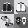 Salt and Pepper shakers icons