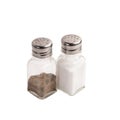 Salt and pepper shakers isolated on a white background Royalty Free Stock Photo