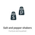 Salt and pepper shakers vector icon on white background. Flat vector salt and pepper shakers icon symbol sign from modern Royalty Free Stock Photo