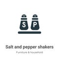 Salt and pepper shakers vector icon on white background. Flat vector salt and pepper shakers icon symbol sign from modern Royalty Free Stock Photo