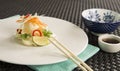 Salt & pepper squid with yuzu & wasabi Royalty Free Stock Photo
