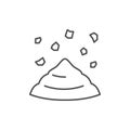 Salt pile line outline icon