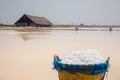 salt piles in the Saline from Samutsakorn, Thailand. Salt Culture of Thailand It is made in the summer of every year