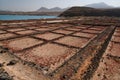 Salt plant, old abandoned bassins, Lanzarote, Spain