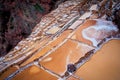 Salt ponds, Maras, Cuzco, Peru Royalty Free Stock Photo