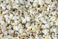 Salt Popcorn Texture Abstract Background. Big amount of pop corn Royalty Free Stock Photo