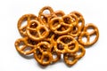 Salt Pretzels Isolated On White Background