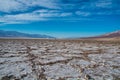 Salt quadrant on the bottom of dry sea. The Badwater in the Death Valley