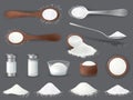 Salt realistic set Royalty Free Stock Photo