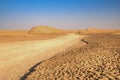 Salt river at the Dasht-e Lut desert near Kerman, Iran Royalty Free Stock Photo