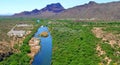 Salt River (Rio Salado) View in Arizona Royalty Free Stock Photo