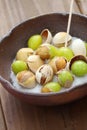 Salt roasted ginkgo nuts, japanese food