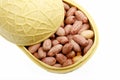 Salt-roasted peanuts close-up