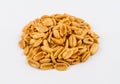 Salt roasted peanuts on a white background Royalty Free Stock Photo
