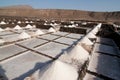 Salt in the salinas of Janubio in Lanzarote Royalty Free Stock Photo