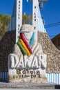 Salt Sculpture for Dakar car race at Uyuni village in Bolivia