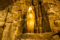 Salt sculpture in underground corridor